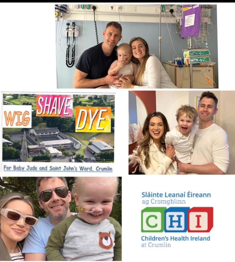 StMarysCollege's tweet photo. *SMCN  Staff ‘Shave, Wig or Dye’ Fundraiser for Baby Jude and Saint John’s Ward, Crumlin *          St. Mary’s staff are participating in a ‘Shave, Wig or Dye’ event on the 27th October to raise money for a very worthy cause and we are looking for your help! https://t.co/w4Gf04KSwU
