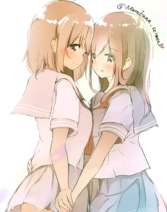 『今日も百合で癒しをもらおう‥///』(#おは百合 です🌸✨)
#イラスト #オリジナル #創作百合 #yuri #GL #漫画が読めるハッシュタグ 
