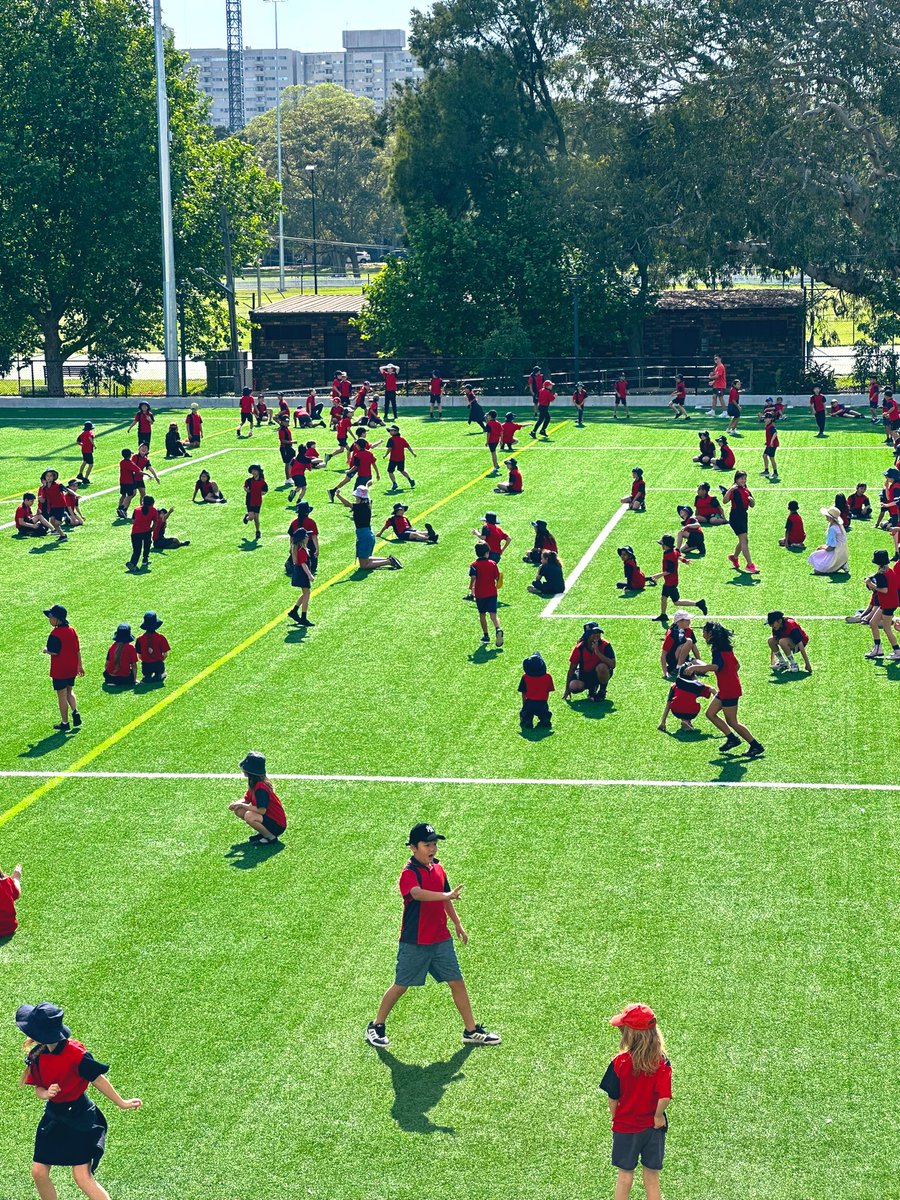Stage 2 students in action learning AFL skills. Incorporating PE curriculum outcomes with engaging game based play. #LoveWhereYouLearn