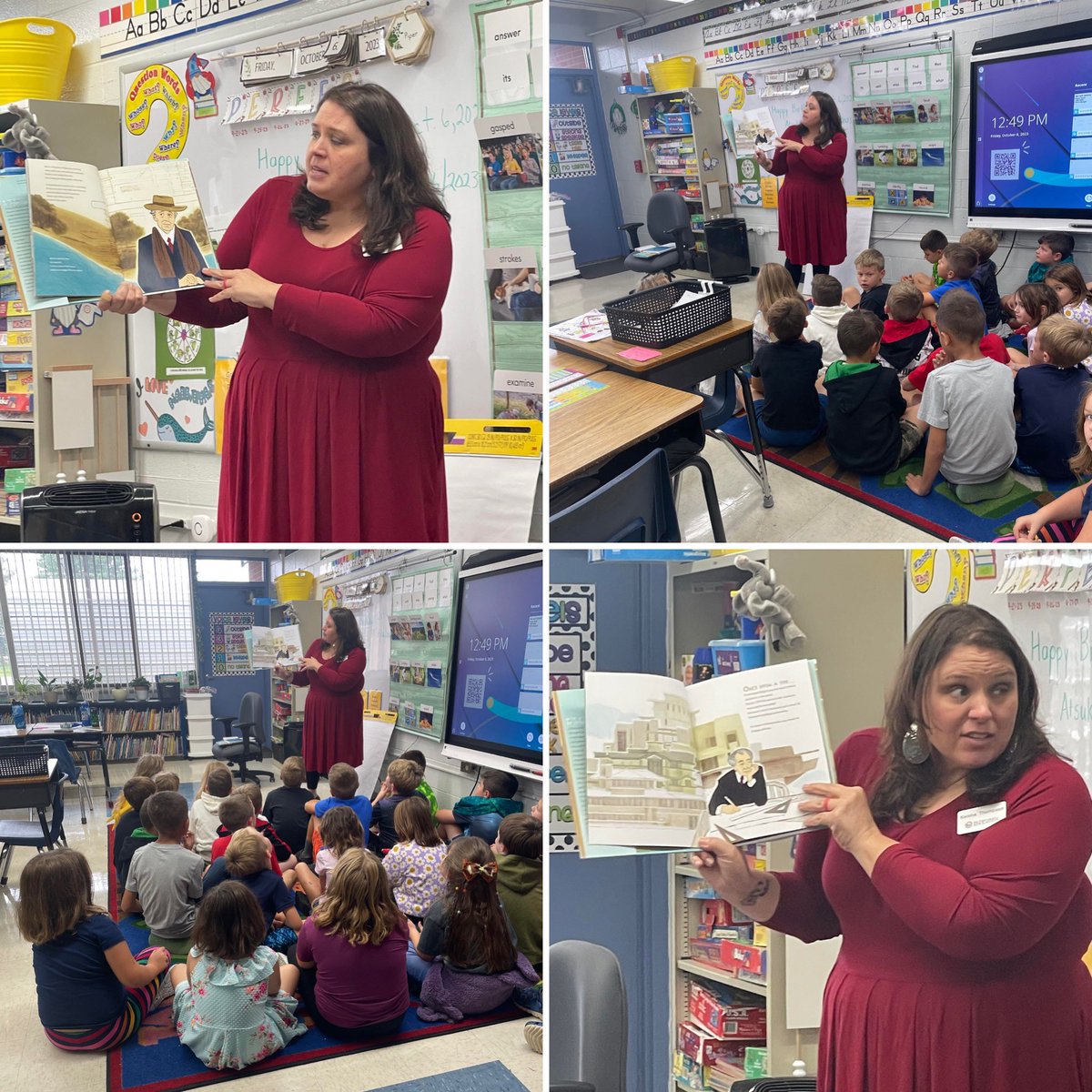 PutnamWVSchools's tweet photo. Keisha Thompson from the WVDE visited Conner Street Elementary to read aloud &amp; complete STEAM activities! Mrs. Thompson read Falling Water, and then #CSELeaders used their skills &amp; imagination to create their own park! Thanks, Mrs. Thompson! 📚💦⚙️ #WVDE #PutnamProud https://t.co/dmIqZjdEUF