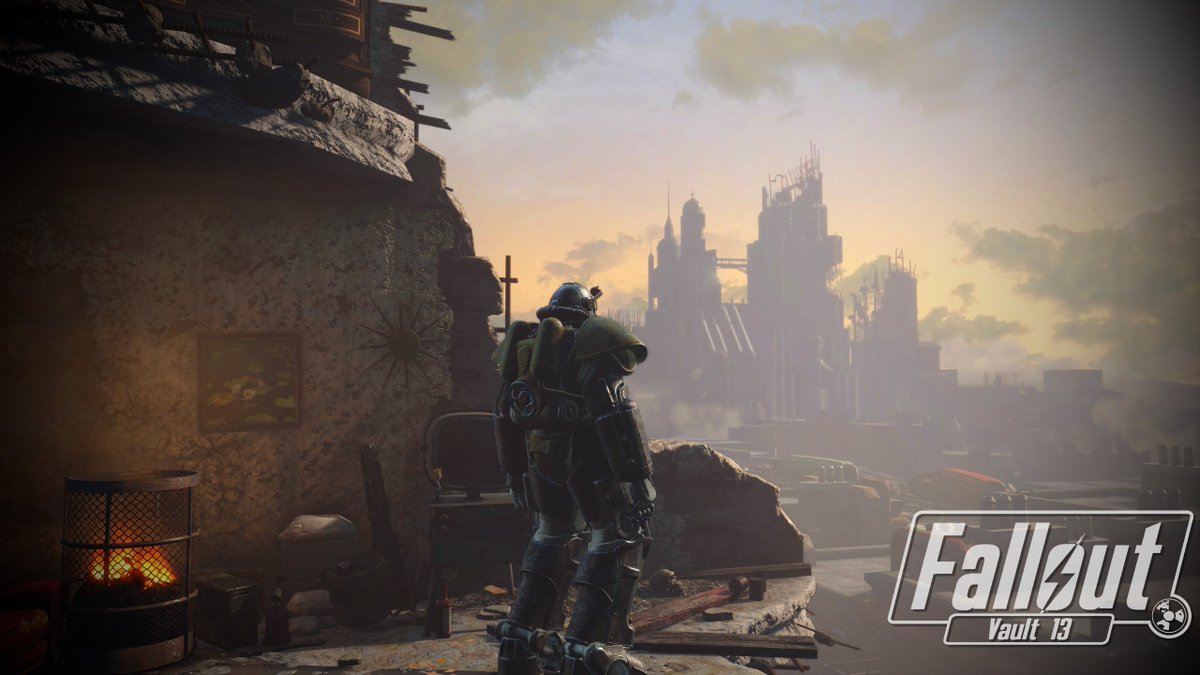 FalloutVault13's tweet image. We've been making strides on the Fallout: Vault 13 demo, all thanks to our dedicated team! As our work finishes up in The Inyo, our focus now shifts to New California. Enjoy this exclusive glimpse of the Necropolis skyline! #fallout