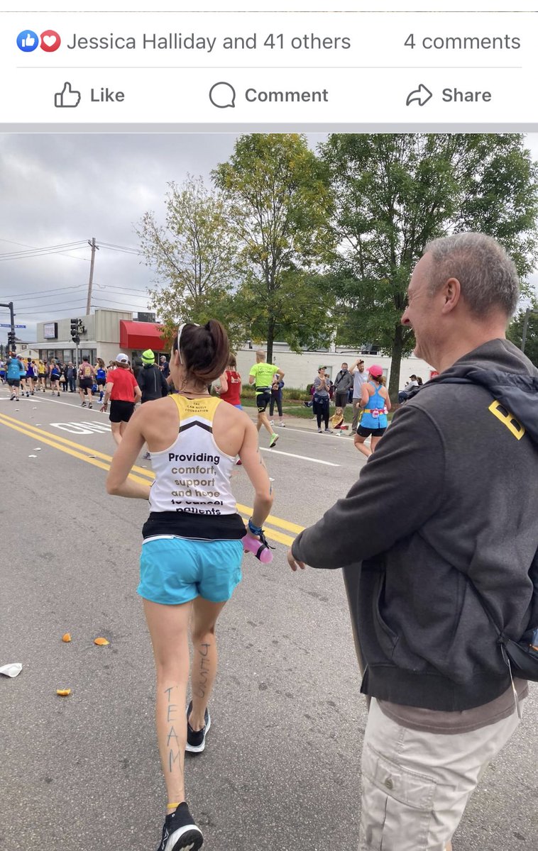 NutritionNerd's tweet photo. 2 yrs ago today I ran the Boston Marathon w/the @CamNeelyFdn in support of folks battling cancer, like my late sister Jessica. Despite being in her final days, she was determined to get to the finish line and cheer me on. 

I miss her &amp; her zest for life everyday. #BuckOffCancer https://t.co/GHZS2JMWO7
