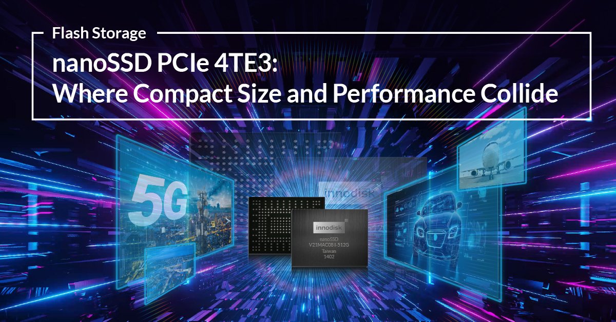 Innodisk_Corp's tweet photo. Innodisk Introduces the First PCIe nanoSSD 4TE3 with Compact Size, Reliability and Performance.
#nanoSSD #SSD #BGA #iSLC #EdgeAI #AI #AIoT https://t.co/kMzqHWmhKO