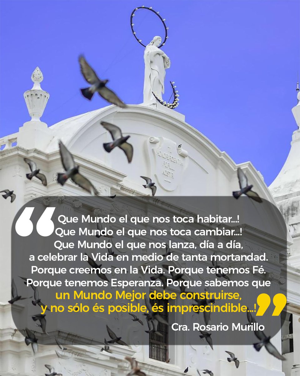 🇳🇮 Sabias palabras de la Vicepresidenta de #Nicaragua, compañera Rosario Murillo 👌🏻
#FSLNOctubreVictorioso