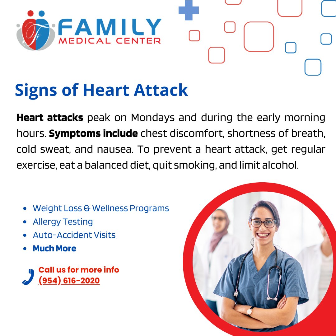 fmcpines's tweet photo. Heart attacks spike on Mondays &amp; mornings. Exercise, eat right &amp; limit alcohol. #HeartAttack #HeartHealth https://t.co/3493hdjUCe
