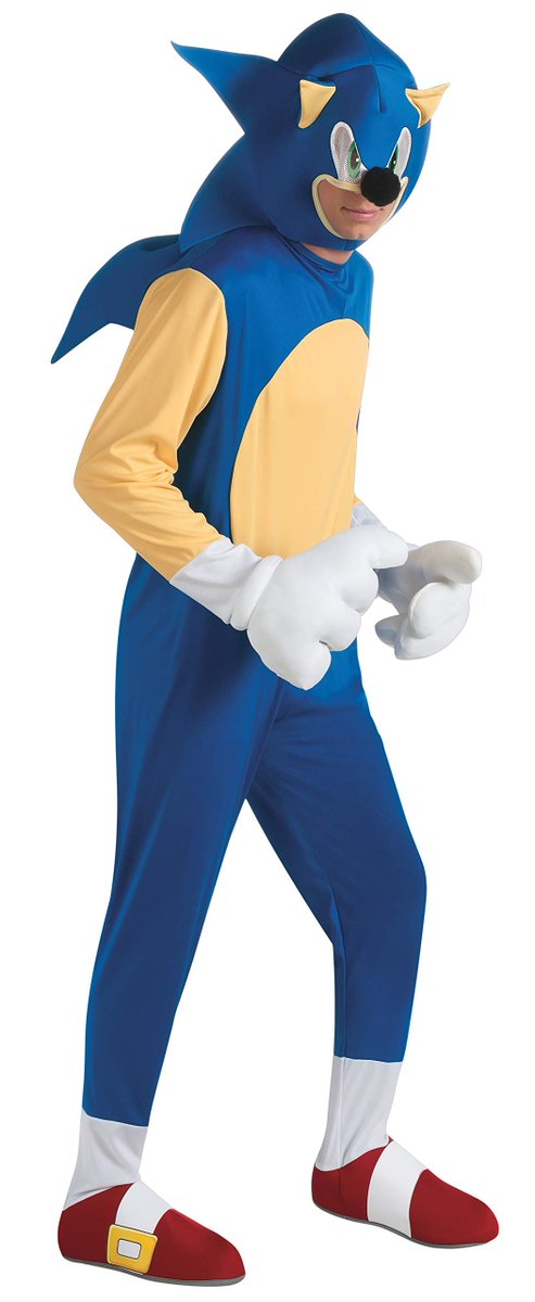 Wario64's tweet photo. Sonic The Hedgehog Deluxe Adult Costume Standard Size is $41.26 on Amazon Prime https://t.co/ing7aWMuh6 #ad https://t.co/O9qJQHyh67
