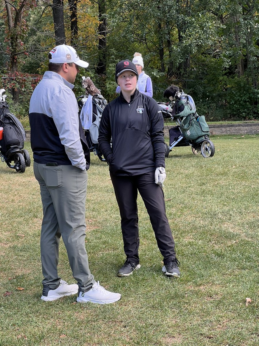 OHSAA STATE BOUND! Congratulations to AHS Junior Gracyn Vidovic who qualified for the 2023 OHSAA State Girls Golf Tournament in Columbus next weekend. Gracyn shot a 75 to lead the Greenmen to a  solid 5th place finish and only 3 strokes off for qualifying as a team!