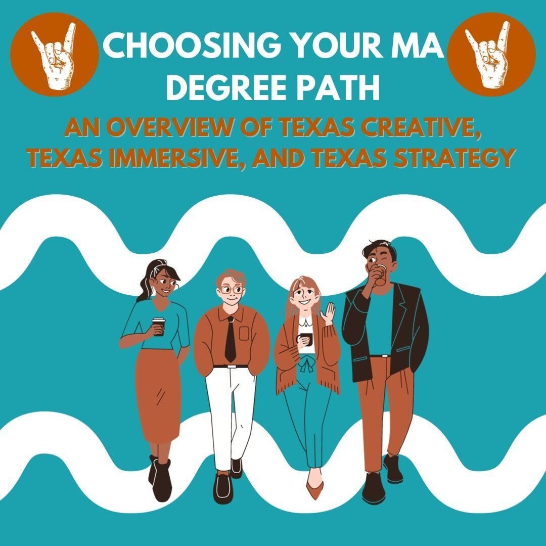 Chose your degree path today with Texas Creative, Texas Immersive, and Texas Strategy!! Check out the article out now to gain a little more insight into to each of these programs to see which path is best fit for you! 🤘😆 #TXADPR buff.ly/3PVtNcf