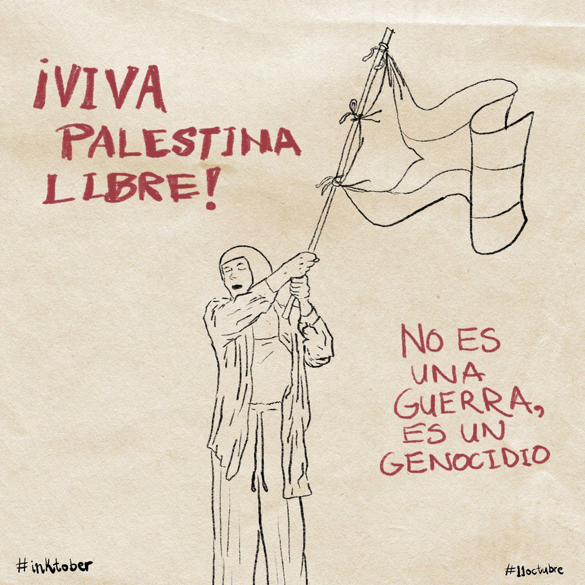 #inktober #11Octubre
#PalestinaLibre #palestine 

No es una guerra, es un genocidio