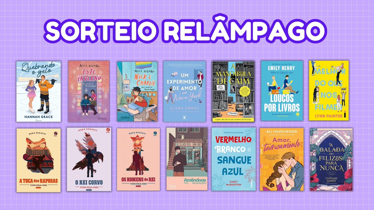 moliterarios's tweet photo. 📚 SORTEIO RELÂMPAGO 📚

💜 O SORTEADO escolherá entre UM dos LIVROS do BANNER ou R$50 EM LIVROS!

🚨 RT e FAV no TWEET FIXADO (ATUAL) 
🟣 SEGUIR @moliterarios
🟣 RT NESSE TWEET 
🟣 COMENTE #TresAnosDaMoLi 

🟪 RESULTADO: 13/10 https://t.co/Gapr2EC3RM