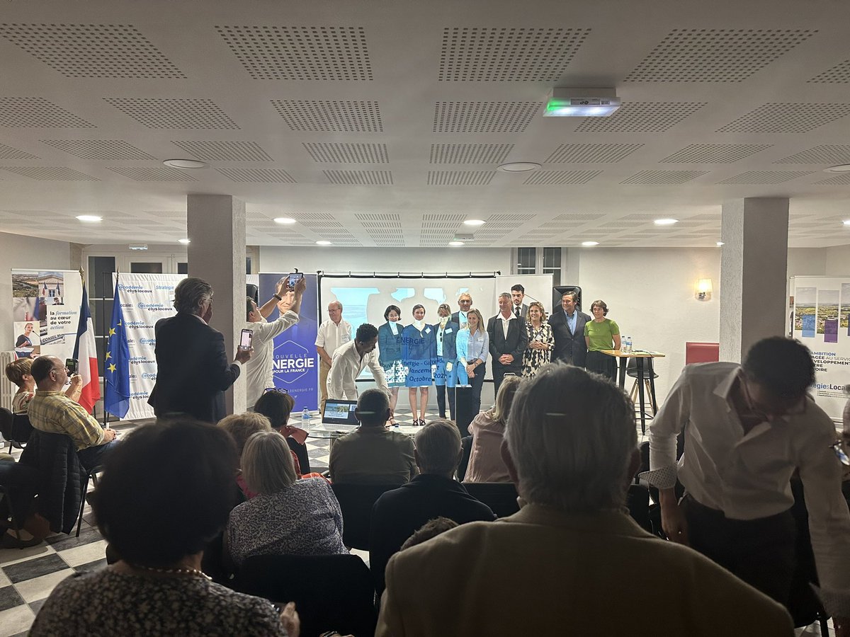 yvesdamecourt's tweet photo. Merci d’être venus si nombreux à #Preignac ce soir pour le lancement de @Nouv_Energie en #Gironde ! Merci à Quentin Hoster pour sa disponibilité. Merci à Franck Valletoux pour son accueil. Bravo à toute l’équipe qui a organisé cette soirée et merci aux 90 participants ! https://t.co/GD2Qd98VkI
