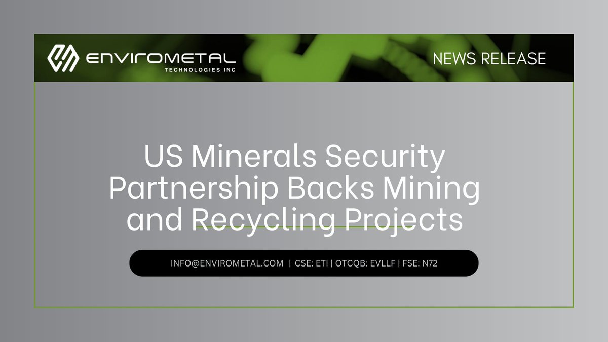#EnvirometalTechnologiesInc: Ensuring environmentally sound, socially responsible, &amp; globally diversified investments.  #sustainableinvestment #Invest #EnvirometalTech #gold #mining <a href="/CapitalJemini/">JeminiCapital</a> <a href="/HedgehogTrader/">Hedgehog Trader 🦔</a>. <a href="/JeminiCapital/">Jemini Capital $USD #invest #gold #smallcap #tech</a> <a href="/GoldInvestLtr/">Gold Investment Letter</a> miragenews.com/us-minerals-se…