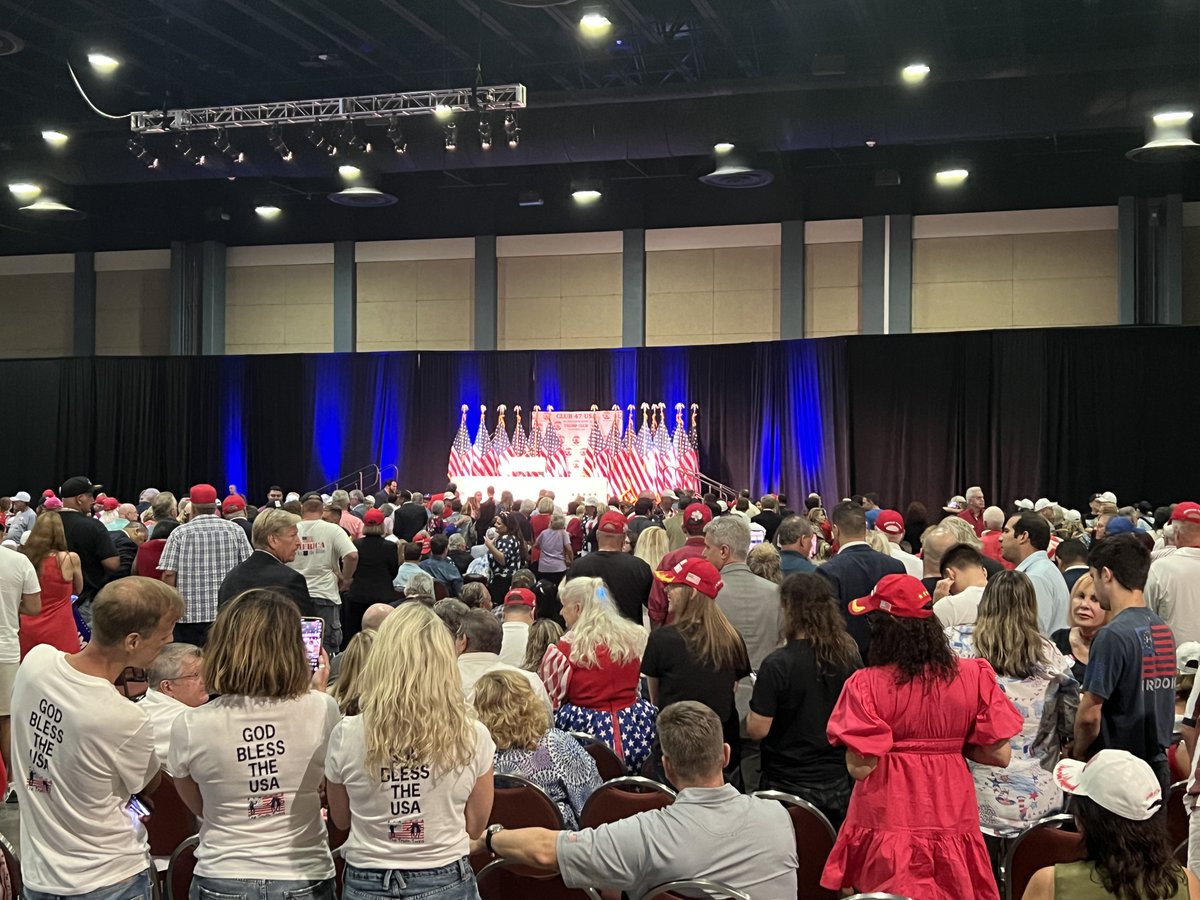 Waiting for #Trump2024 at <a href="/PalmBeachCounty/">PalmBeachCounty</a> convention center for <a href="/Club47USA/">Club 47 USA</a> 
Read what he said in <a href="/pbpost/">The Palm Beach Post</a>
