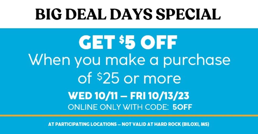 Get $5 off your order when you spend at least $25 through Friday 📦 Use code 5OFF at checkout - Valid on ONLINE ORDERS ONLY at order.thanx.com/piefivepizza