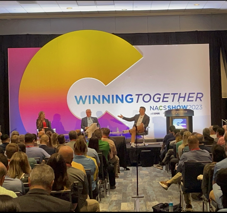 "The store of the future will be brought to life by the choices you make today. Choose wisely." - heard at 2023 <a href="/NACSonline/">NACS</a>  conference at the "Designing New Store Formats" panel with @BradChivington of Highs Markets, Amy Wood of @FriendlyExpress, Chase Thomason w/ <a href="/StandardAI/">Standard AI</a> .
