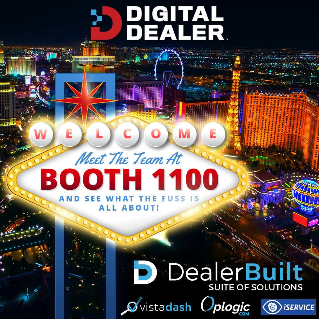 Heads Up Car Dealers! The 2023 <a href="/DigitalDealer/">DigitalDealer</a>  Conference &amp; Expo is one week away and if you are headed to Las Vegas be sure you stop by booth 1100 to hear about the DealerBuilt Suite of Solutions!

See you in Vegas baby! #DigitalDealer2023