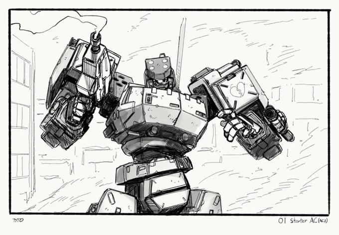 #アーマードコア
01: Starter AC (AC3)
 #ArmoredTober2023 