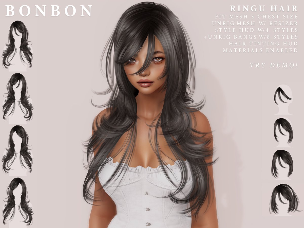 Bonbon_SL's tweet image. Bonbon - Ringu Hair for Kustom9 💛 (October 15) 10% off at Kustom 9!   *you can go grab it now at cam sim!📷💕

Main Sim TP: maps.secondlife.com/secondlife/kus…    
Cam Sim TP: maps.secondlife.com/secondlife/Kus… 

#SecondLife #BonbonSL #Kustom9