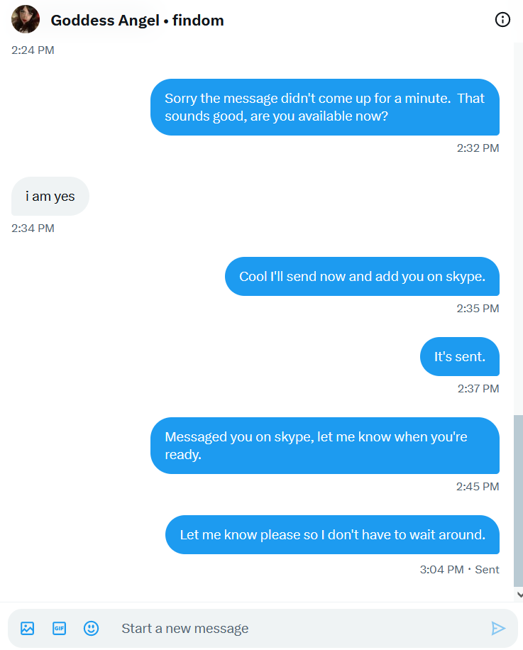 Cue92552829's tweet photo. @goddessangelxo_ was paid for a session, immediately stopped responding and never provided it.
findom scam scammer https://t.co/6hz7AL7oWX