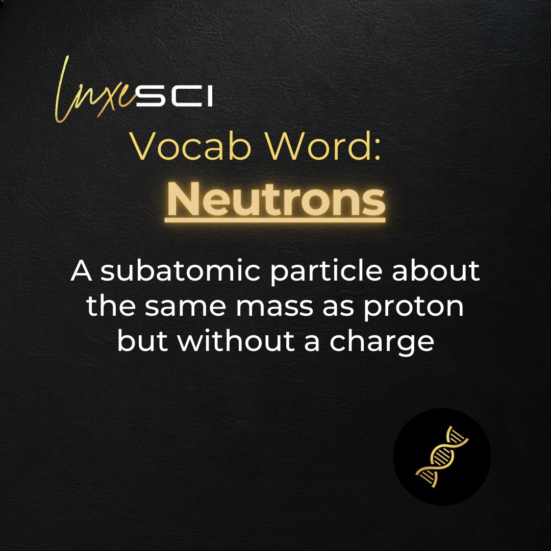 luxescipod's tweet photo. Looking up the science words so you don’t have to. 

#sciencewords #vocab #atoms #neutrons #scipod #luxuryscience https://t.co/fFWhMWMYAY
