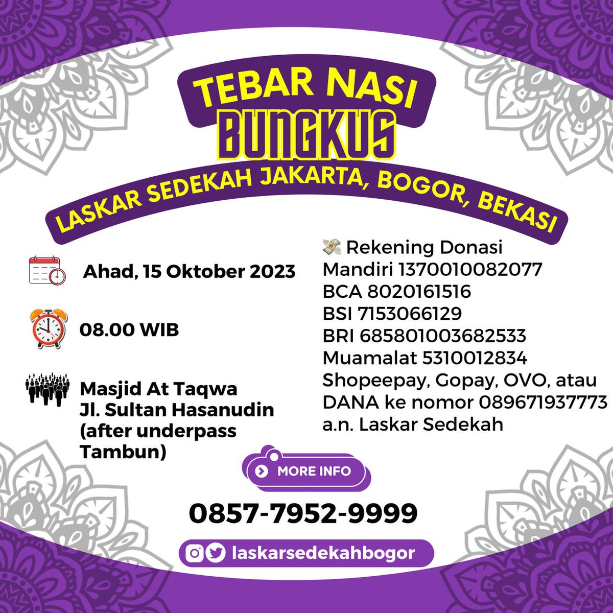 LSBogor's tweet image. Yang mau menitipkan rezekinya bisa langsung melalui rekening resmi LS ataupun E Wallet resmi LS
Dan jangan lupa untuk konfirmasi.
Agar apa??? Agar sedekahmu sesuai akad 😉