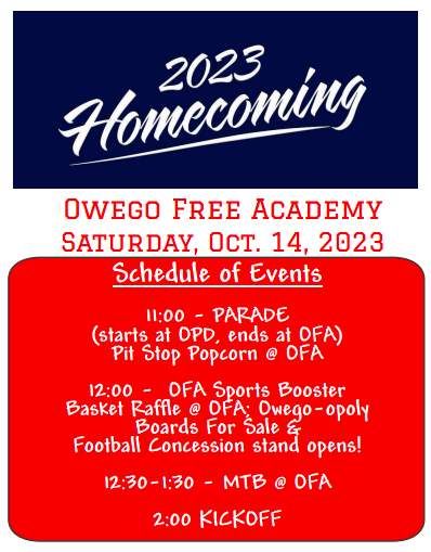 Events will be held rain or shine!