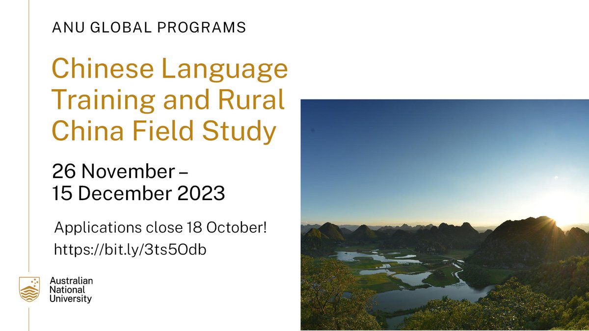 Yunnan is one of China’s most culturally and naturally diverse provinces. Join this study tour to learn Chinese and the development challenges in China’s countryside! No prior training in Chinese language or affairs required. Funding available. REGISTER: bit.ly/3ts5Odb