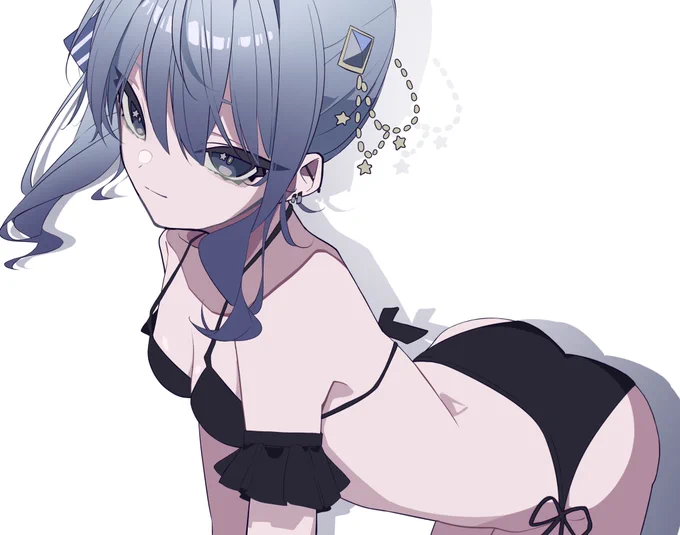 ポーズ練習で描いてたやつをそのまま起こしました夏はまだ終わってない#ほしまちぎゃらりー 