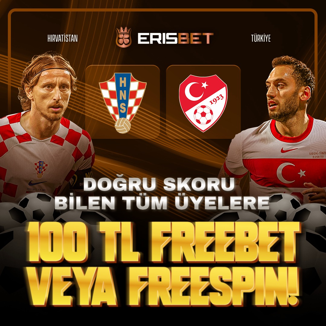 HIRVATİSTAN-TÜRKİYE   
🗓 12.10.2023 
⏰ 21:45
🎁 Karşılaşmanın Skorunu Doğru Tahmin Eden TÜM ÜYELERİMİZE 100TL FREESPİN YADA 100TL FREEBET

Katılım Formu 📝   forms.gle/Awx5TMKTuhFZ4H…

✅ Katılımlar 12.10.2023 Saat 21:45’e kadar geçerlidir. 

⏰ Etkinlik Kural ve Şartları Formda