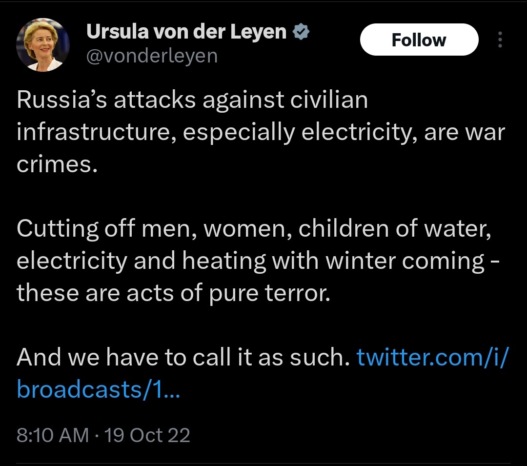 Haqiqatjou's tweet photo. Look at the hypocrisy. 

Will she call Israel's genocidal attack on Palestinian architecture war crimes or terror? No! She will only beat the war drums for Zionist murder. https://t.co/zh7T5MXOpo