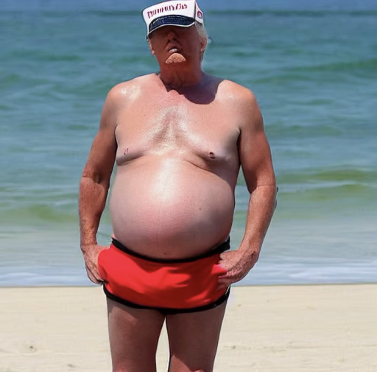 This made me laugh out loud. 😂

“Shortly after having returned to Mar-a-Lago in after sitting at his NY civil trial, Trump is walking along the beach, feeling pretty dejected about everything. 

He decides to go for a swim, but ends up going a little too far from the shore, and
