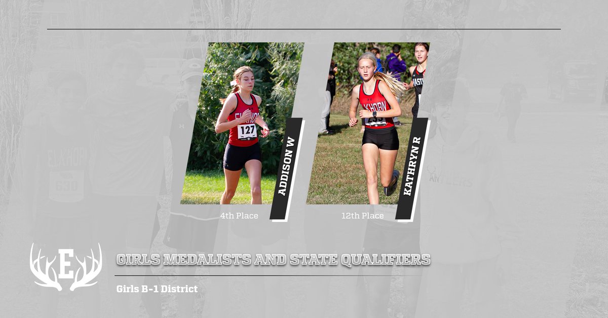 Congrats to our Girls state qualifiers, Addison W. 4th Place and Kathryn R. 12th Place