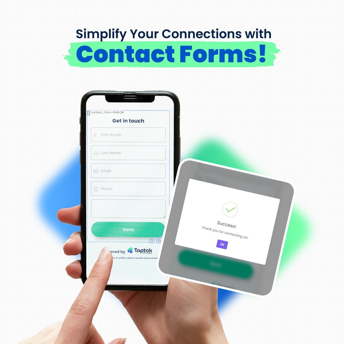 Our contact forms serve various purposes: ✅

✉️ Make it easy for prospects to reach out for support or info.
📱 Request a call back from us.

Effortless communication made simple. 💼📨📞 
.
.
.
#ContactForms #EffortlessCommunication #CustomerSupport