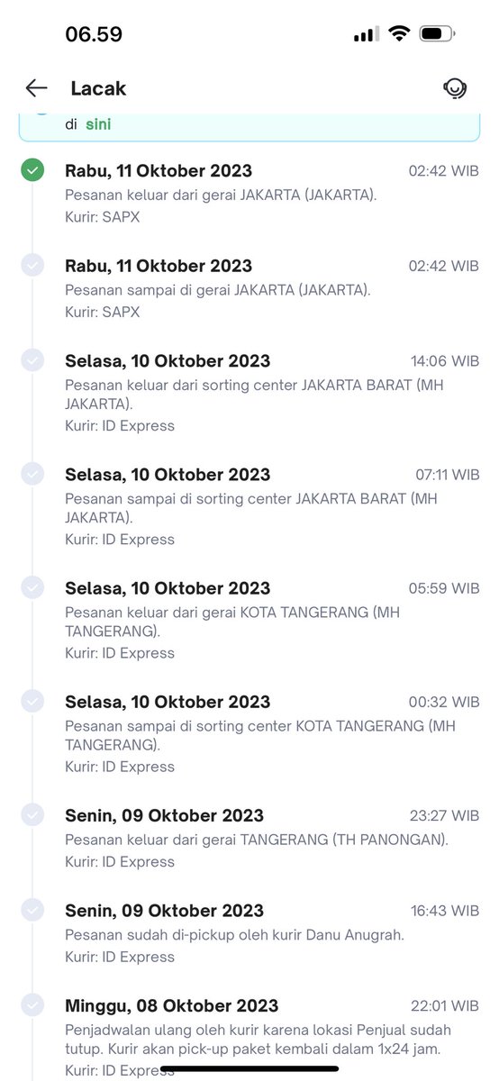 dinddddd's tweet photo. @idexpress_care ini paket dari hari minggu blm sampe2. Pake kurir lain 1-2 hari jg udh sampe parah nih. https://t.co/uF2eEDfbO0