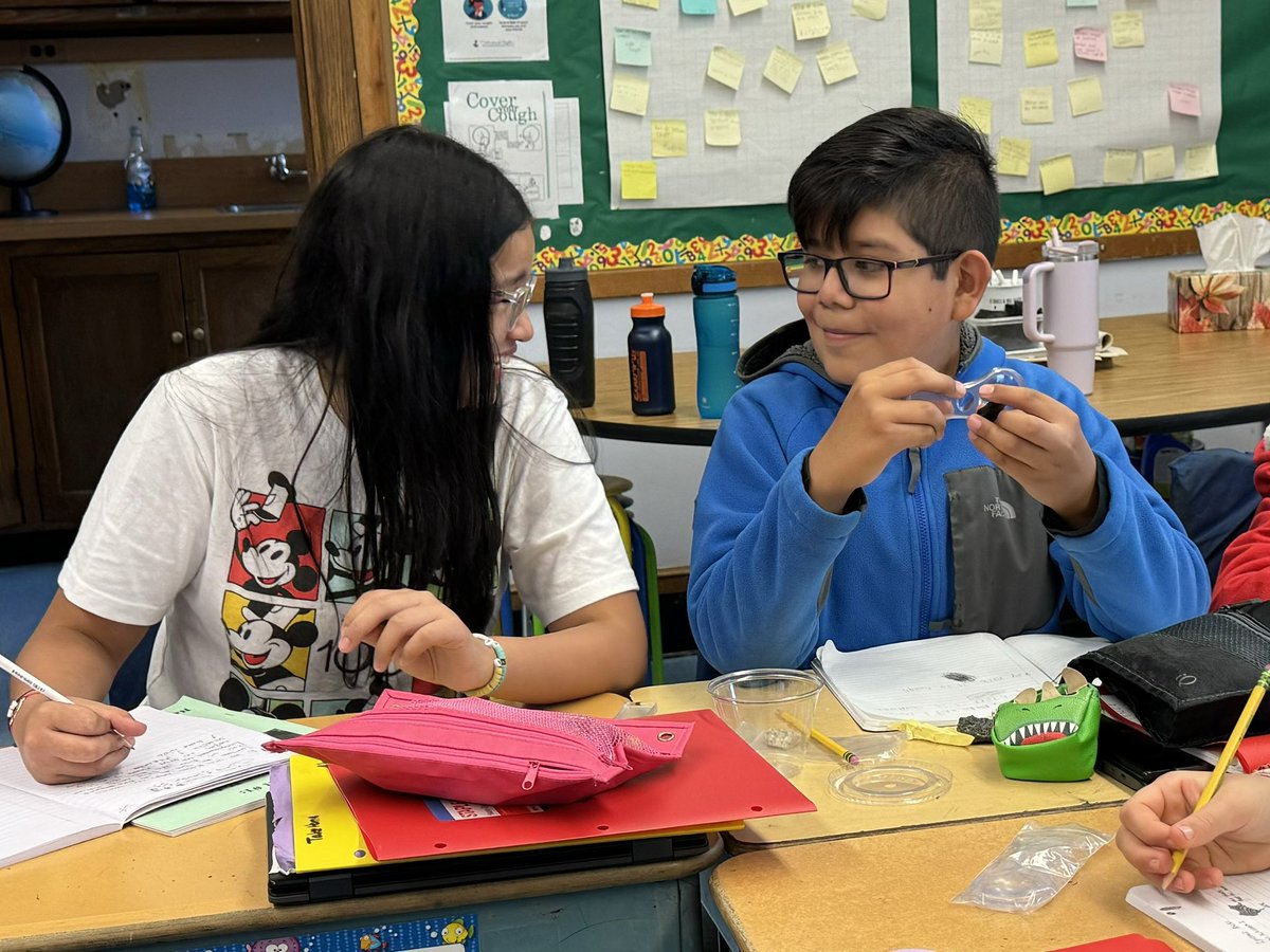 MrsBruno35's tweet photo. Observing, sketching, and describing our igneous rocks. So cool to see what was once in or near a volcano. @OSchool4 @kbiaflynn https://t.co/v4WSGLe6ux