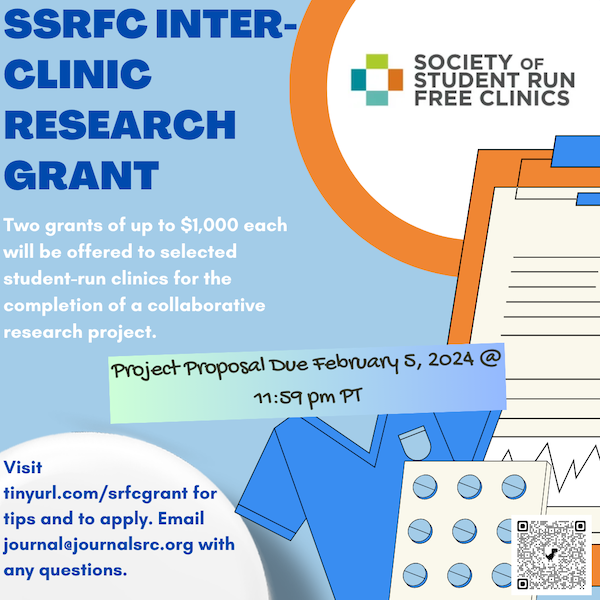 Journal of Student-Run Clinics (JSRC) (@journalsrc) on Twitter photo Would a grant aid your clinic in a research project? Apply for the <a href="/SSRFC/">Sandown & Shanklin RFC</a> Inter-Clinic Grant program to earn up to $1,000 for you and a partnering clinic to collaborate on a patient care or QI project! The deadline for this year is 2/5/2024. Email us with any questions. #MedEd Would a grant aid your clinic in a research project? Apply for the <a href="/SSRFC/">Sandown & Shanklin RFC</a> Inter-Clinic Grant program to earn up to $1,000 for you and a partnering clinic to collaborate on a patient care or QI project! The deadline for this year is 2/5/2024. Email us with any questions. #MedEd