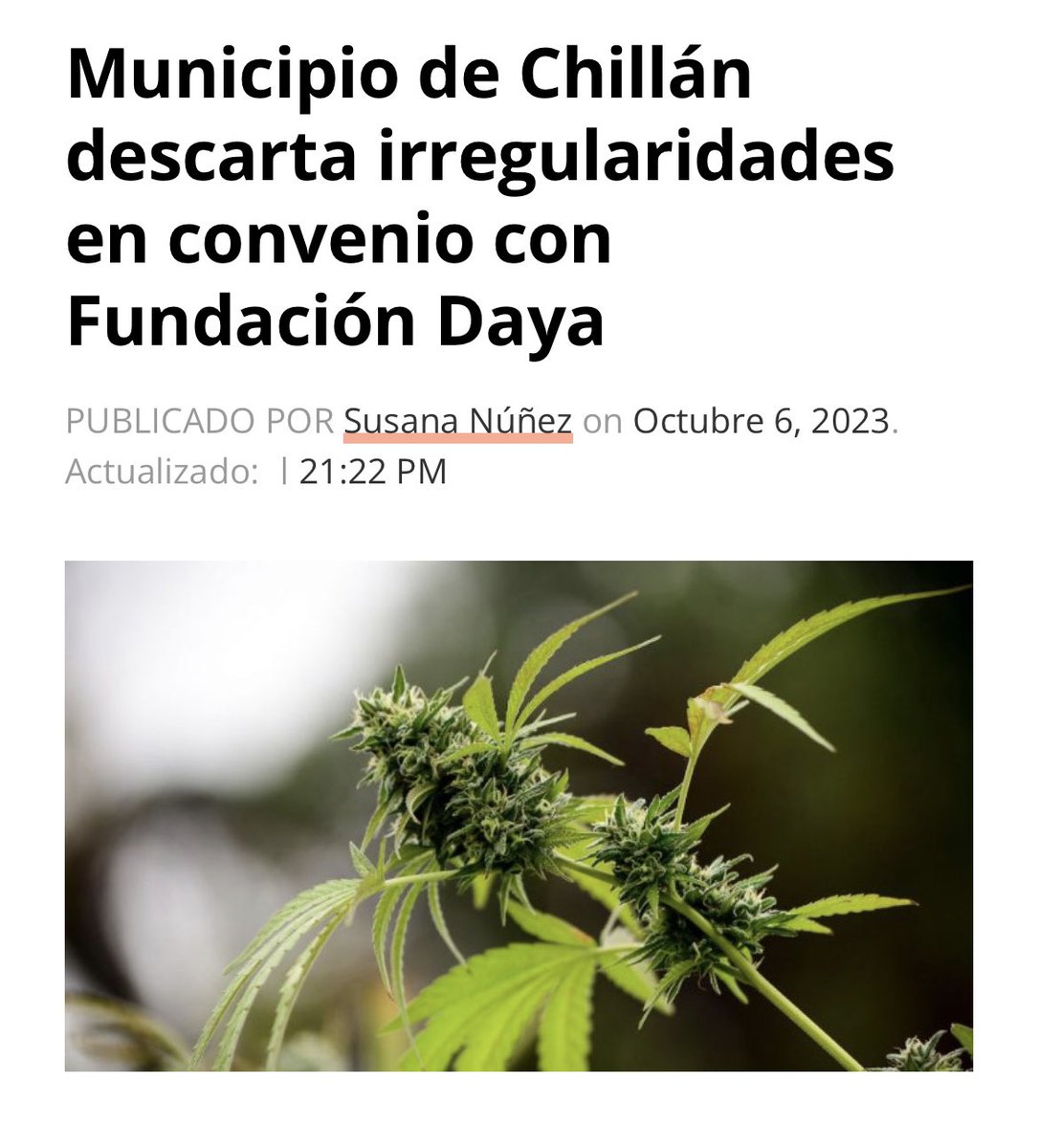 AnaMariaGazmuri's tweet photo. MUNICIPALIDAD DE CHILLÁN DESCARTA IRREGULARIDADES EN CONVENIO CON FUNDACIÓN DAYA. 

“Totalmente se descartan irregularidades". Efectivamente este convenio estaba de lado en la administración anterior, no se retomó, y nosotros, atendiendo la preocupación de la Fundación Daya Chillán y que esto existía y no se estaba ejecutando, reactivamos el convenio(…) Dijo el director (s) de Salud Municipal, Fernando Bustamanente. 

Por su parte, el encargado de la Farmacia Comunal, Eduardo Chandía, dijo que han tenido una comunicación fluida con la fundación.

“Estamos semanalmente trabajando. Nosotros entregamos alrededor de 30 o 40 cupos a la Farmacia para entregar esas dosis de manera semanal a los pacientes. El usuario tiene que el ir al médico y con esa receta elevamos el cupón y lo entregamos a Farmacia Knop que hace el compuesto a través de recetario magistral y después de dos semanas, que la persona va al médico, puede retirar el frasco”, detalló.

https://t.co/zTq3in8Lyw