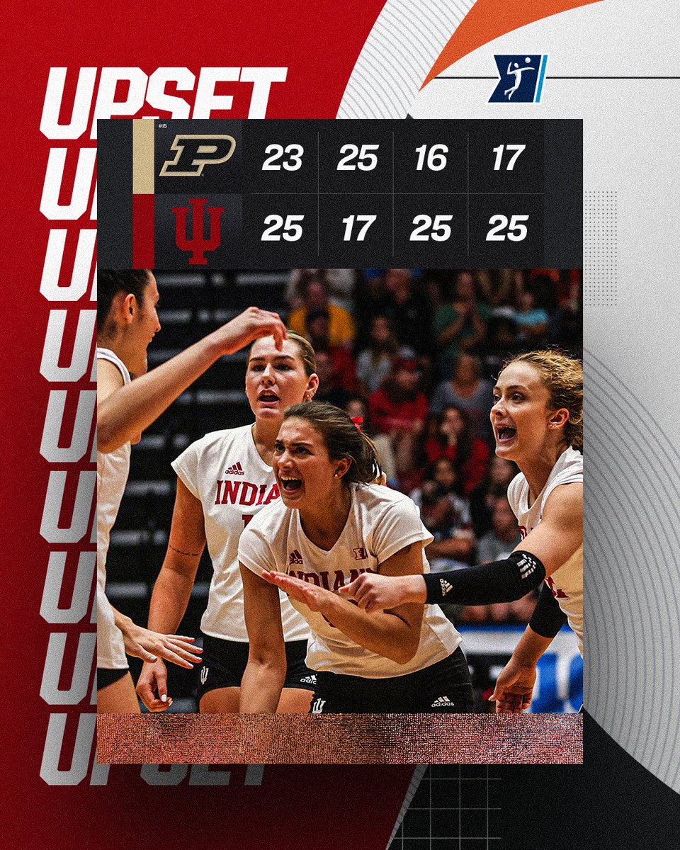 🚨 INDIANA UPSETS A TOP 15 TEAM 🚨

No. 15 Purdue falls to <a href="/IndianaVB/">Indiana Volleyball</a>  in four sets 👏

#NCAAWVB