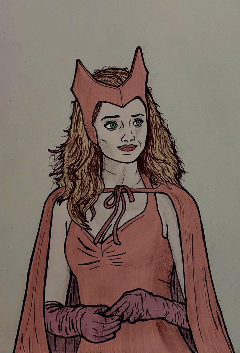 Rowbini's tweet photo. Inktober 23 day 11: Wander (Wanda)
@inktober #WandaVision #scarletwitch #marvel #mcu #inktober #inktoberday11 #inktober2023 #wander #wanda  #sketchbook #pendrawing #pencildrawing #inkdrawing #practicedrawing #art #myart #myartwork #coolart #makearteveryday #movieart #illustration https://t.co/gUeOlnDsXM