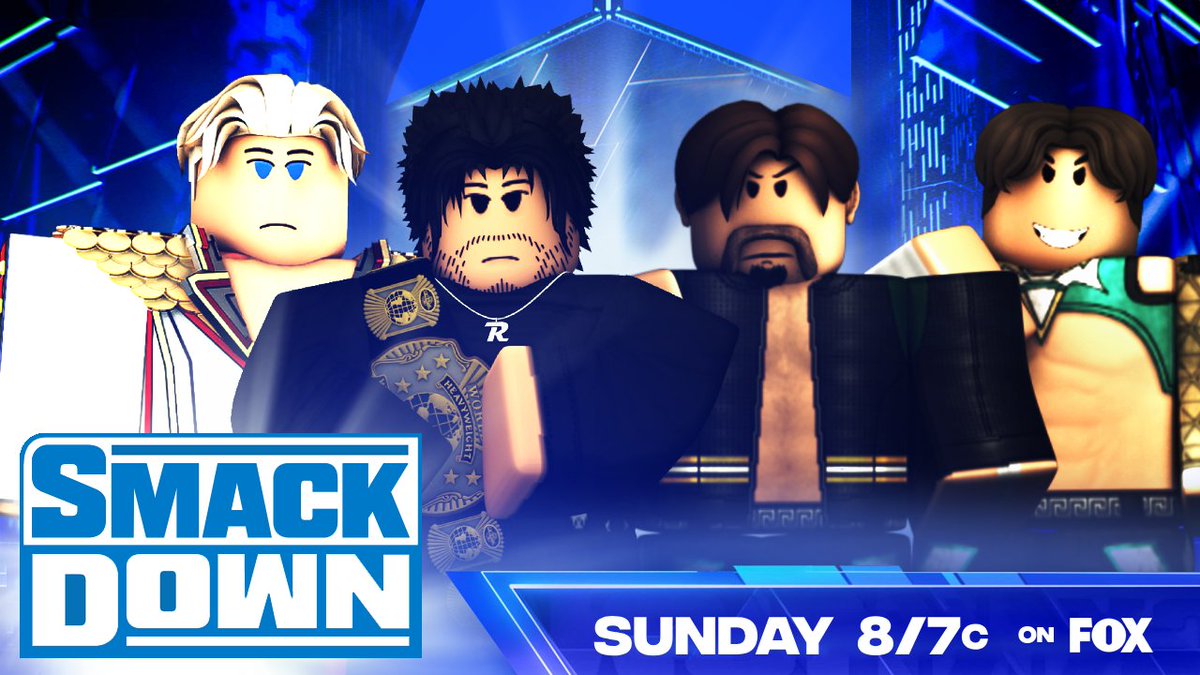 XCW_RW's tweet photo. The Season Premier of SmackDown is here!

@ZXMBlFlED Open challenge for the XWWE World Championship!

--

@UnstableKenRBLX @BestOfTheBestNK take on @AussieOpenRW for the vacant SD TTC!

--

#LMPunk takes on @drac00sznn!

--

#FraysonWaller takes on the debuting #KurtisMason! https://t.co/5m1FP4l6iQ