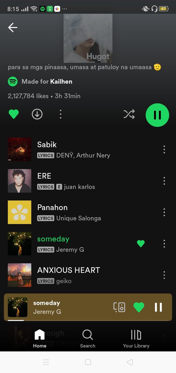 RuthSmi11131490's tweet photo. Please check hugot playlist on Spotify someday at number 4

#JeremyG @imjeremyg https://t.co/UpJLdANgVR