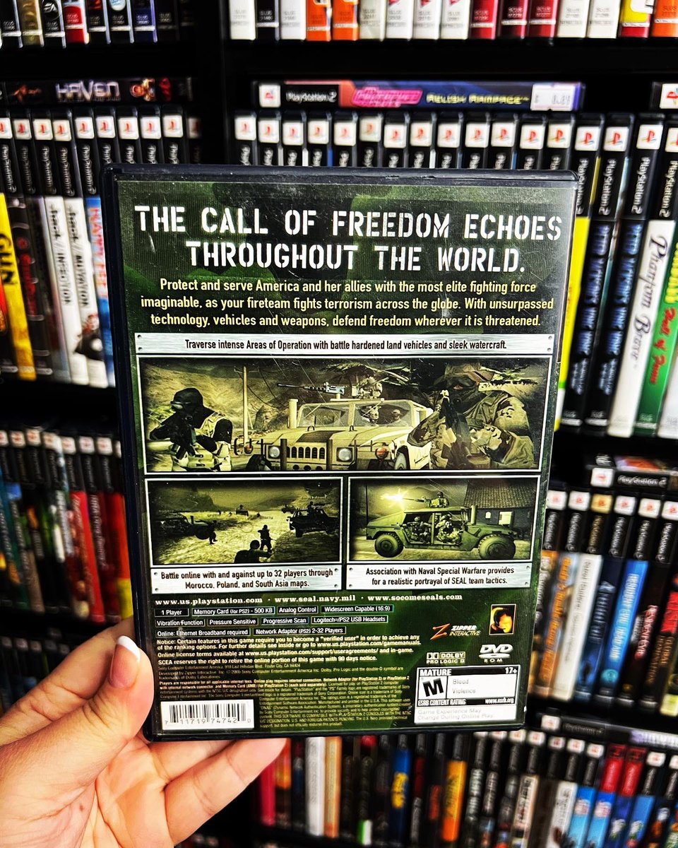 GamerAhmer's tweet photo. 18 years ago today SOCOM 3 U.S. Navy Seals released on the PlayStation 2! Have you played this series? #playstation #playstation2 #ps2 #ps2games #gamerahmer #gameroom #gamer #gaming #games #socom #socom3 #socomusnavyseals #retrogaming #videogames #onthisdayingaming https://t.co/X7aZBUHHFu