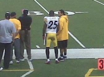 pmbpatbev's tweet photo. Throwback…October 11, 2009 Steelers Lions at Ford Field @Realrclark25 talking strategy with the G.O.A.T. @tpolamalu #HereWeGo https://t.co/7rZ6PuKs3h