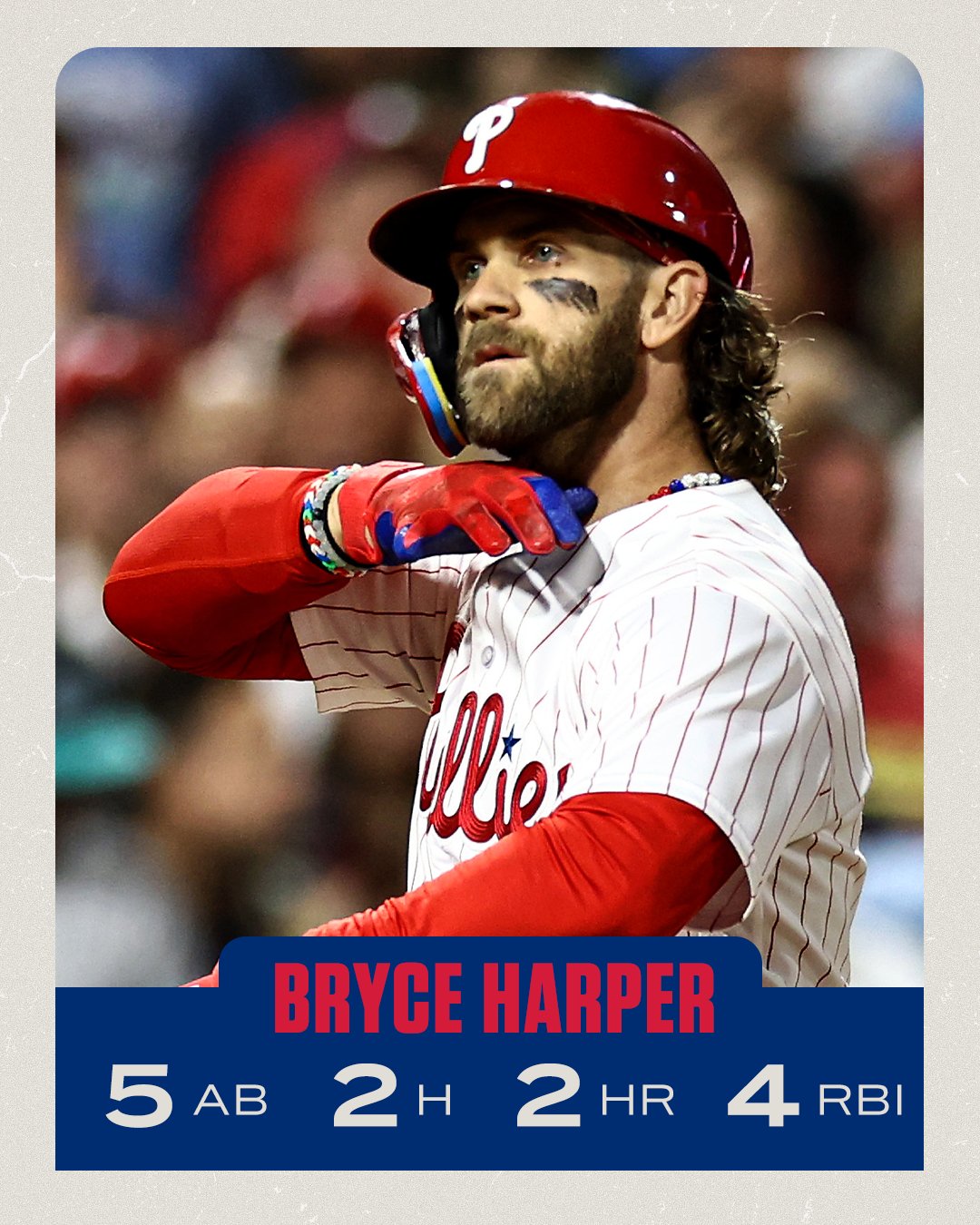 ESPN on X: Bryce Harper poured it on in Game 3 of the NLDS