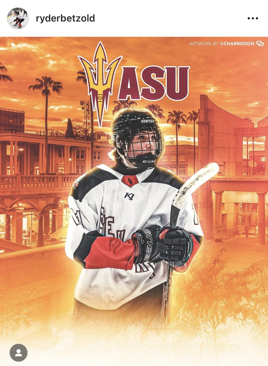 🚨 BREAKING 🚨 Big day for ASU as they land another commitment in 5 ⭐️ 2007-born recruit Ryder Betzold. The forward out of Minnesota is the 17th ranked skater in the ‘07 🇺🇸 class and was the 2nd overall pick at the 2023 USHL Draft by the <a href="/ChicagoSteel/">Chicago Steel</a>. Huge for the Sun Devils.
