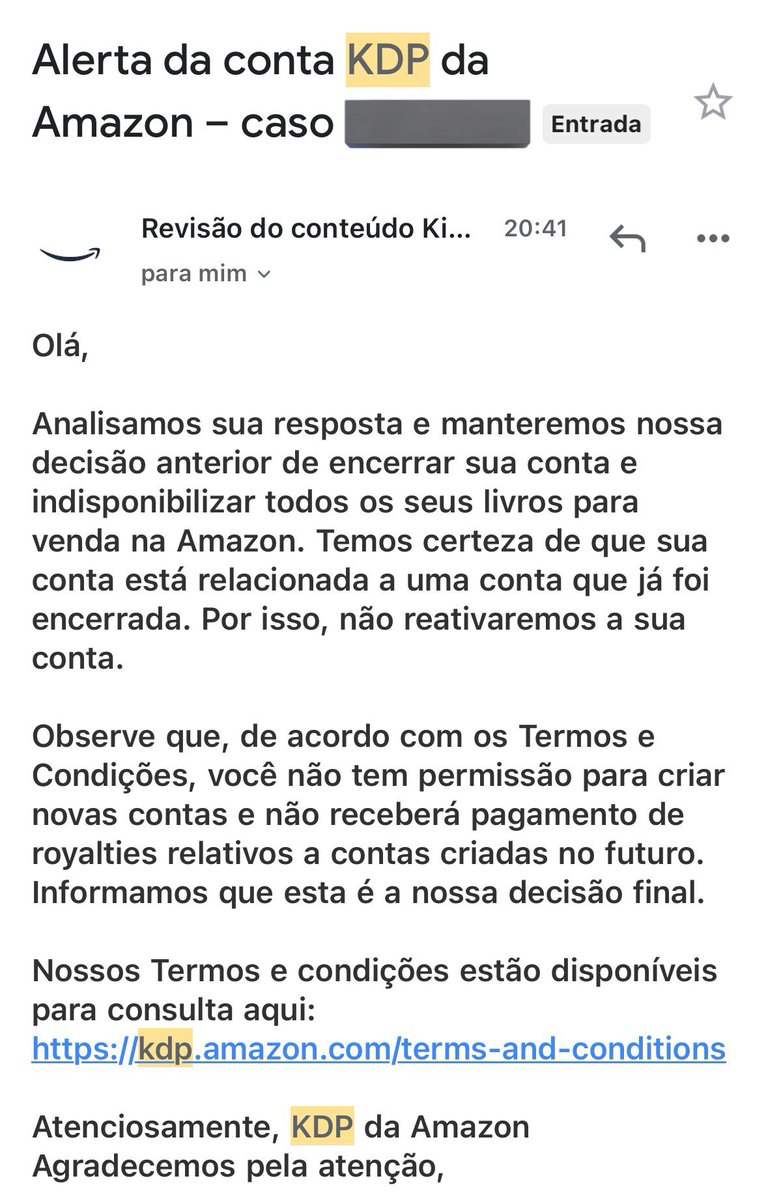 louiselendoo's tweet photo. Oi gente, vamo falar de um assunto sério?🚨 (deêm RT por favor?)

Recentemente algumas autoras tiveram as suas contas ENCERRADAS na Amazon, todas tendo a mesma alegação FALSA como essa do print.

Essas autoras estão sem acesso aos seus livros e seu trabalho, perderam todo o LUCRO dos ultimos meses, e NÃO PODEM +