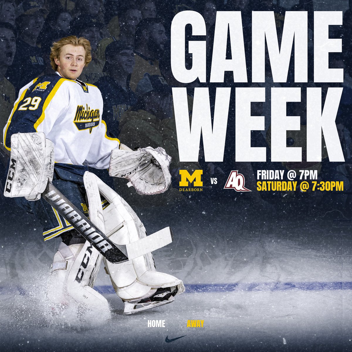 UMDearbornHky's tweet photo. IT’S GAME WEEK!
#bornBLUE / Graphic by: @livingitdigital https://t.co/uiqmcMJMVQ