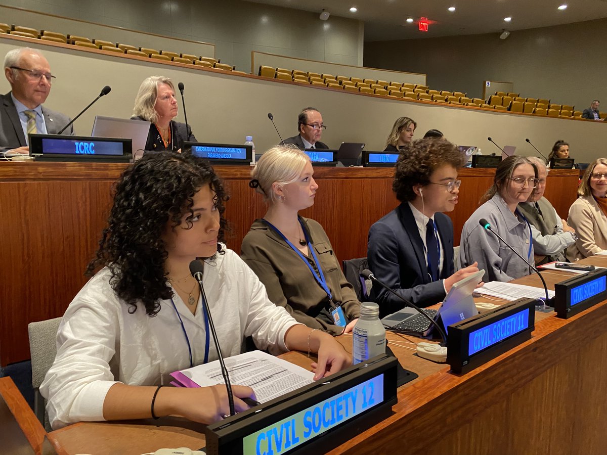 @PaceUniversity @EllisClay02 “Rather than repeating clichés that ‘youth are the future’, please see that we are here now,” says @PaceUniversity student @EllisClay02 in joint civil society statement to #UNGA #FirstCommitee 3/15