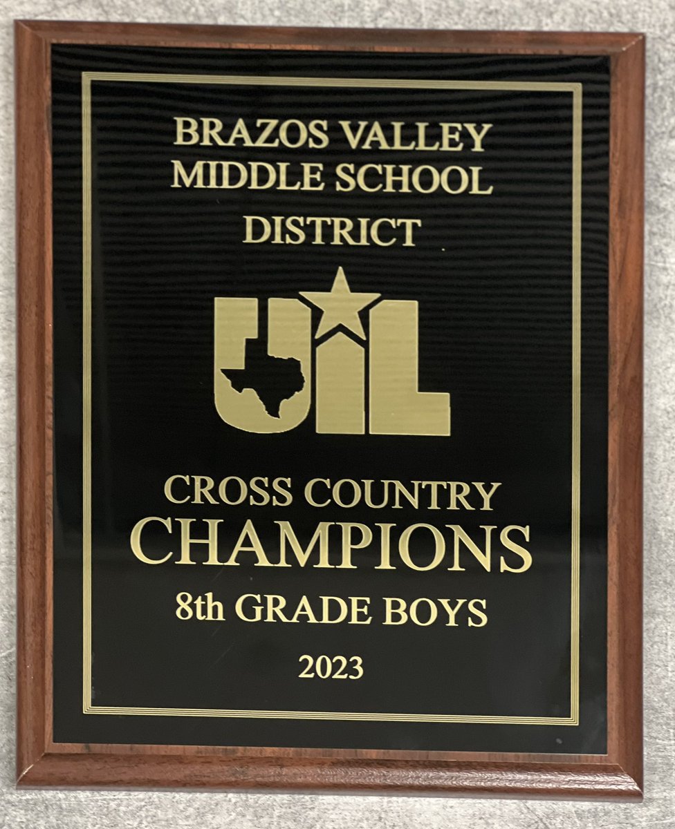 🚨BREAKING NEWS🚨

Congrats to our @csmsknights 8th Grade Boys Team for winning the Brazos Valley Middle School District XC Championship‼️More results to follow….
#WeRunAsOne #InspireGreatness