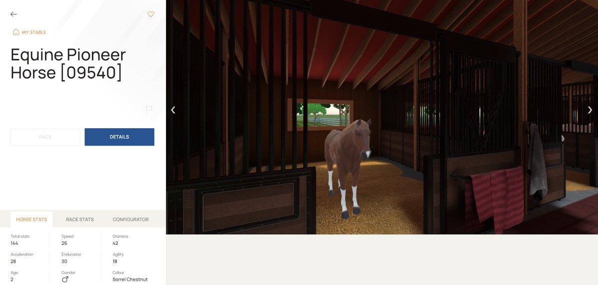 jonwes112's tweet photo. Horse Name: Pasta La Vista
Gender: Colt
Total Stats : 144
Owner: Johnny
@EquineNFT https://t.co/S4t5Frq4oE